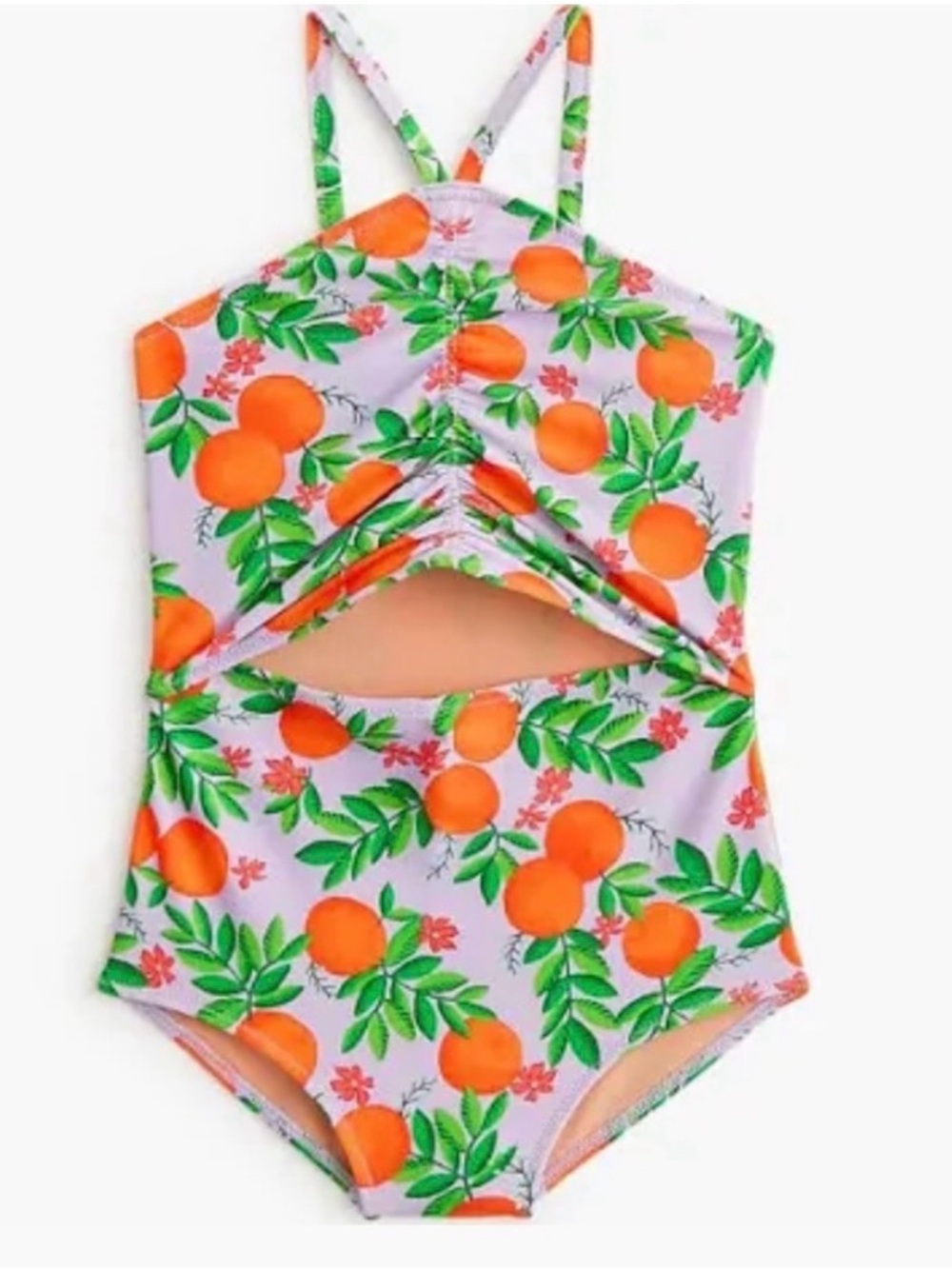 Crewcuts Orange One-Piece Swimsuit with cut out